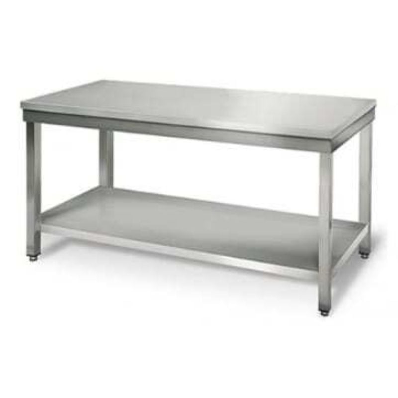 Tavolo Inox con Ripiano - P 700 mm - L 2000 mm Tavolo Inox con Ripiano - P 700 mm - L 2000 mm