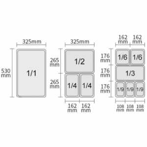 Bac Gastronorm GN 1/1 - 9 L - P 65 mm