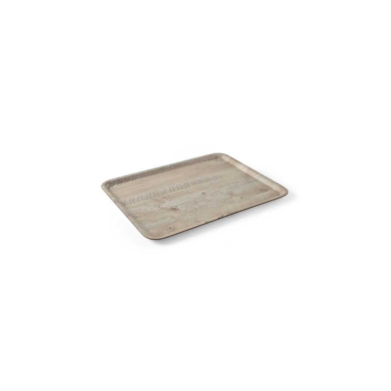 Vassoio da servizio in melamina stampata legno chiaro - 350 x 240 mm