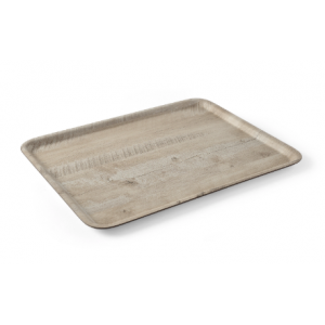 Melamine Printed Light Wood Service Tray - 530 x 370 mm