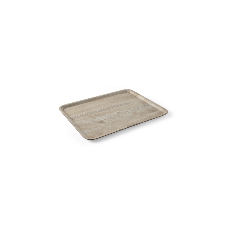 Vassoio da servizio in melamina stampata legno chiaro - 430 x 330 mm