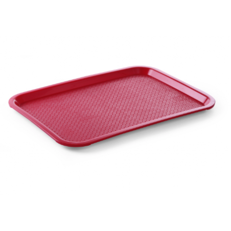 Vassoio rettangolare per fast food - Modello piccolo 265 x 345 mm - Rosso