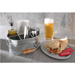 Oval Fast Food Serving Tray - Gray