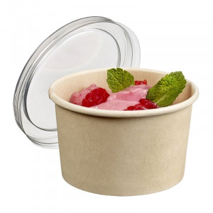 Contenitore per gelato e dessert in bambù Ø 70 mm - 105 ml - Lotto da 50