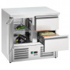 Refrigerated table with 2 drawers and 1 door for professional use