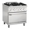 Fornello a 4 fuochi con forno elettrico GN 2/1 Serie 700