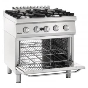 Fornello 4 Fuochi con Forno a Gas GN 2/1 Serie 700