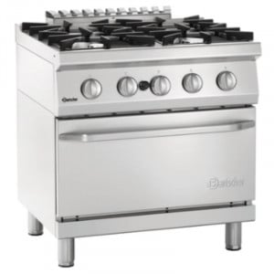 Fornello 4 Fuochi con Forno a Gas GN 2/1 Serie 700
