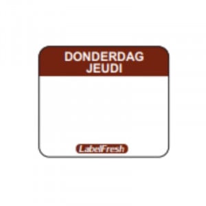 Etiquette de Traçabilité Label FreshEasy - Jeudi - 30 x 25 mm - Lot de 1000 - LabelFresh