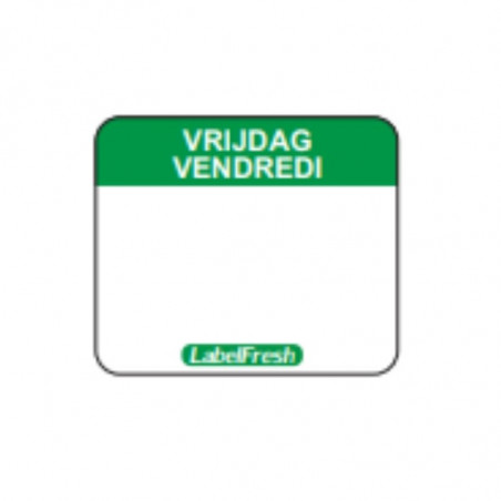 Traceability Label FreshEasy - Friday - 30 x 25 mm - Pack of 1000 - LabelFresh