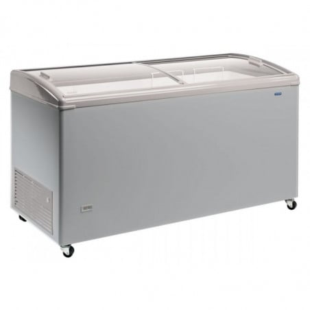 Congelatore Inox a Porte Scorrevoli Vetrate - 300 L