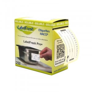 Etichetta di tracciabilità LabelFresh Solubile Pro - Lunedì - 60 x 30 mm - Lotto di 250 - LabelFresh