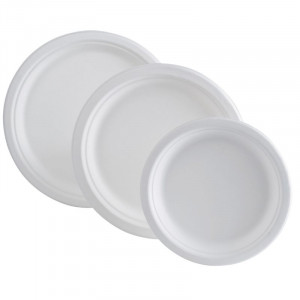 Round Bagasse Plate - 180 x 18 mm - Pack of 50