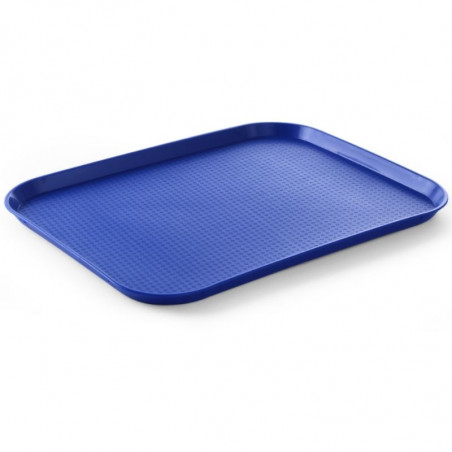 Vassoio rettangolare per fast food - Grande modello 450 x 350 mm - Blu