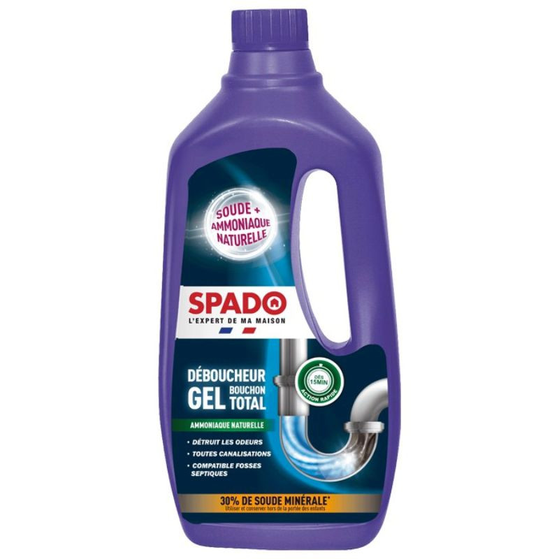 Gel Sbloccante per Cucina e Bagno Speciale Tappo Totale - 1 L - SPADO