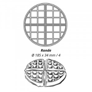 Professional Waffle Maker with 180° Opening - Left Right Tilt - Round - Krampouz