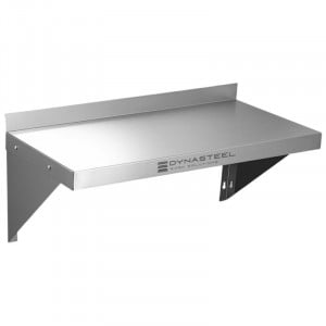 Mensola da Parete Inox 800 x 300 mm con Alzatina