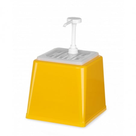 Distributeur de Sauce avec Pompe - Jaune - 2,5 L - Hendi