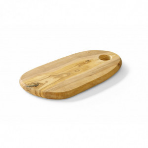 Piatto per formaggio con buco in legno d'ulivo - 250 x 165 mm - Hendi