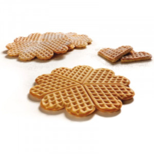 Piastra per waffle professionale - 5 waffle a forma di cuore - Bartscher