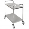 Carrello Inox 2 Ripiani Dynasteel - Professionale per la ristorazione. Solido, maneggevole e robusto.