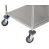 Carrello Inox 2 Ripiani Dynasteel - Professionale per la ristorazione. Solido, maneggevole e robusto.