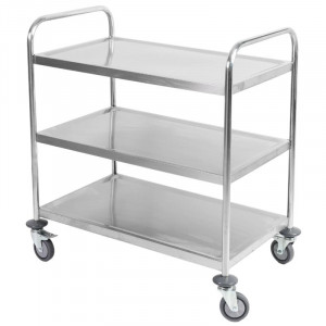 Carrello Inox 3 Ripiani Dynasteel - Robusto e funzionale per i professionisti della ristorazione