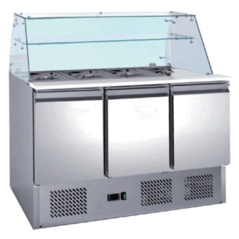 Saladette Refrigerata 3 Porte - 368 L - Dynasteel