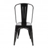 Sedie Bistro Impilabili in Acciaio - Nero - Set di 4 - Bolero