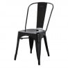 Sedie Bistro Impilabili in Acciaio - Nero - Set di 4 - Bolero