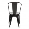 Stackable Bistro Chairs in Steel - Black - Set of 4 - Bolero