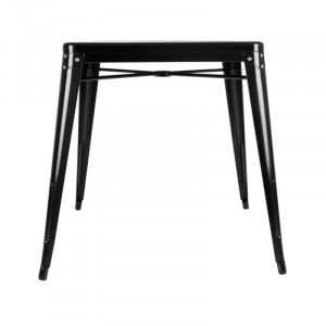 Tavolo Bistrot Quadrato in Acciaio Nero - L 668 x P 668 mm - Bolero