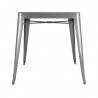 Tavolo Quadrato in Acciaio Grigio Metallizzato - L 668 x P 668 mm - Bolero