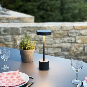 Lampada da Tavolo Touch Alluminio - Roby Grigio Chiaro - Lumisky