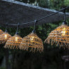 Ghirlanda Luminosa da Esterno con Paralume Esotico Paglia - Hawai Light - Lumisky