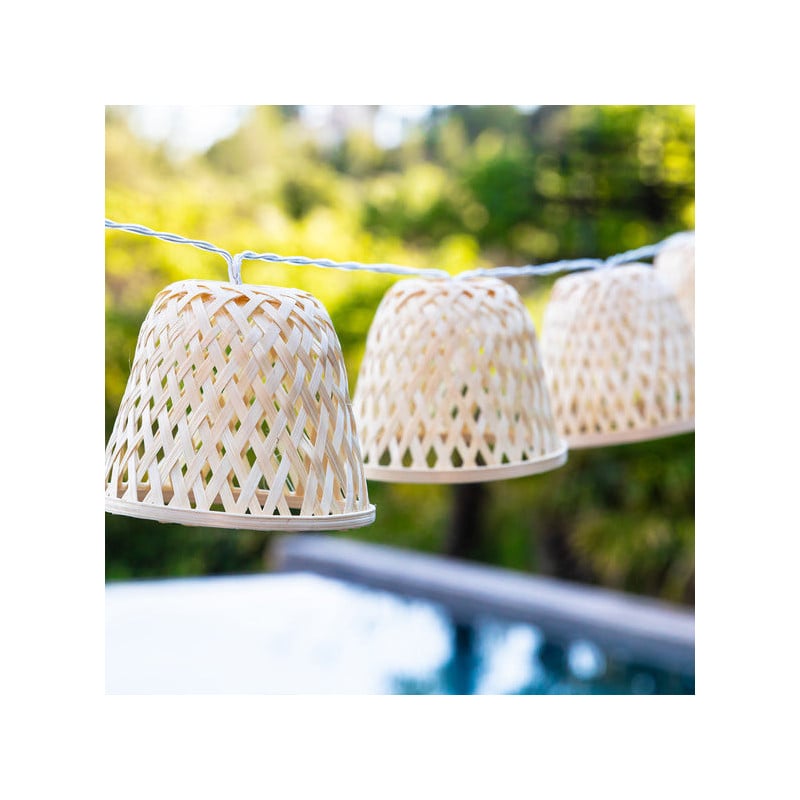 Ghirlanda Luminosa Bambù Solare e Presa LED - Chill Hybrid - Lumisky