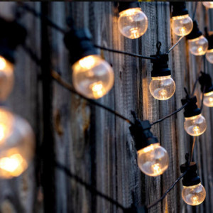 Ghirlanda Luminosa Guinguette Solare e Presa LED - Party Clear Hybrid - Lumisky