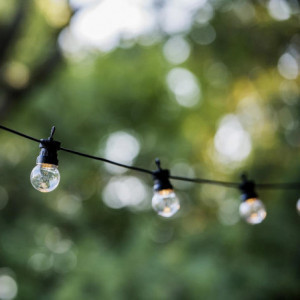 Ghirlanda Luminosa Guinguette Solare e Presa LED - Party Clear Hybrid - Lumisky