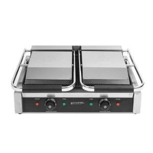 Grill Panini Double - Piastre Rigate - Dynasteel