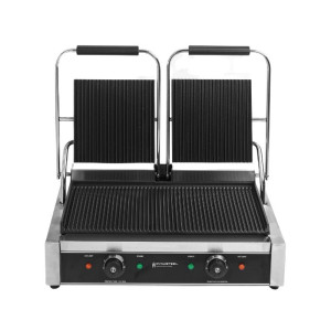 Grill Panini Double - Piastre Rigate - Dynasteel