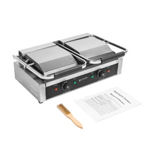 Grill Panini Double - Piastre Rigate - Dynasteel