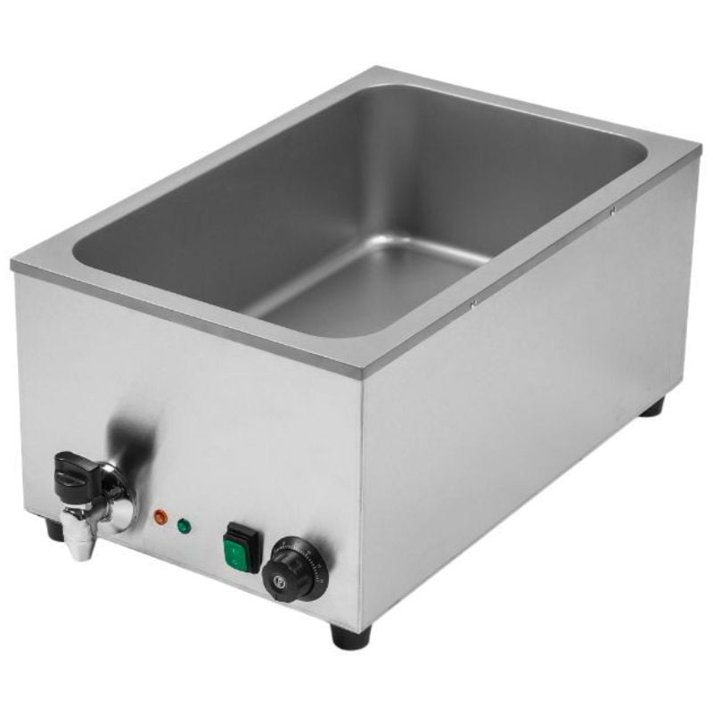 Bain-Marie Pro GN 1/1 20 L 1200 W Inox con Scarico