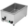 Bain-Marie Pro GN 1/1 20 L 1200 W Inox con Scarico