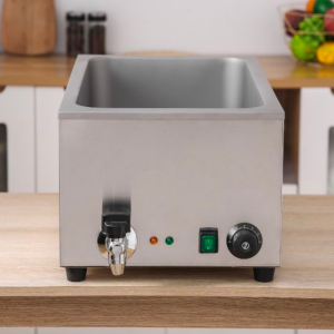 Bain-Marie Pro GN 1/1 20 L 1200 W Inox con Scarico
