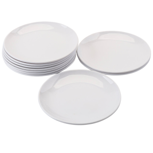 Piatto Rotondo Melamina Ø 17,7 cm Bianco - Confezione da 10