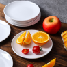 Piatto Rotondo Melamina Ø 17,7 cm Bianco - Confezione da 10