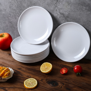 Round Melamine Plate Ø 17.7 cm White - Set of 10