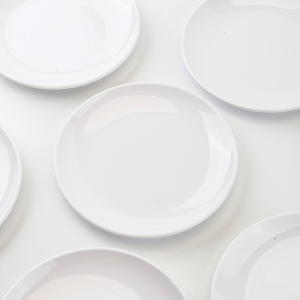 Piatto Rotondo Melamina Ø 17,7 cm Bianco - Confezione da 10