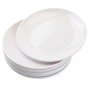 Piatto Rotondo Melamina Ø 17,7 cm Bianco - Confezione da 10