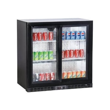Retro Bar Refrigerato Compatto a 2 porte vetrate per ristorante, bar, birreria.